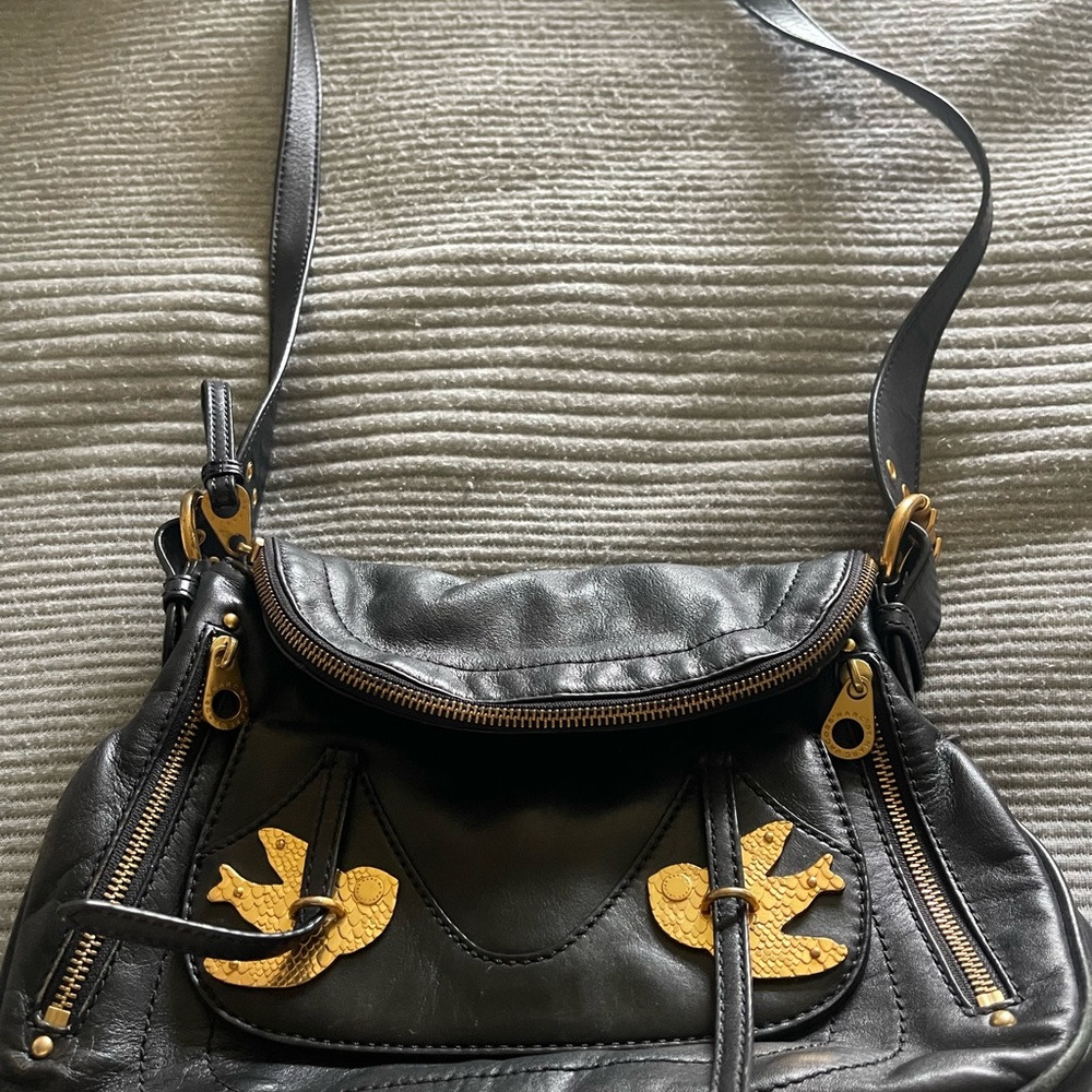 Marc by Marc Jacobs black leather crossbody bag
